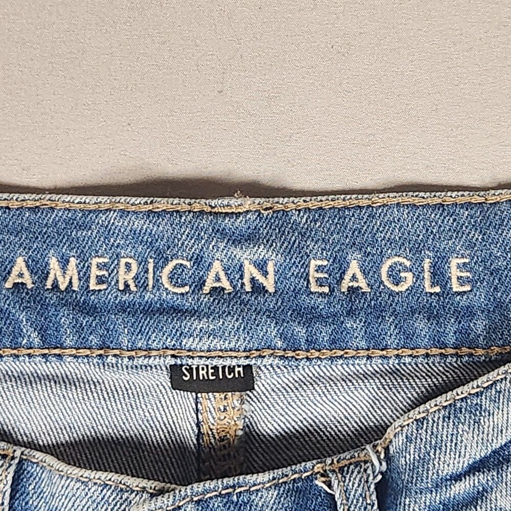 American Eagle Highest Rise 90s Boyfriend Jeans Womens 2 Distressed Stretch - Picture 7 of 13